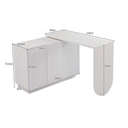 Drehbarer L - förmiger Eck - Schreibtisch mit Schrank - YB - LY316604AAA - 3 - yorbiy.com