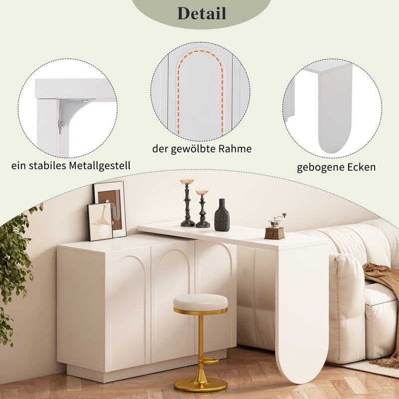 Drehbarer L - förmiger Eck - Schreibtisch mit Schrank - YB - LY316604AAA - 6 - yorbiy.com