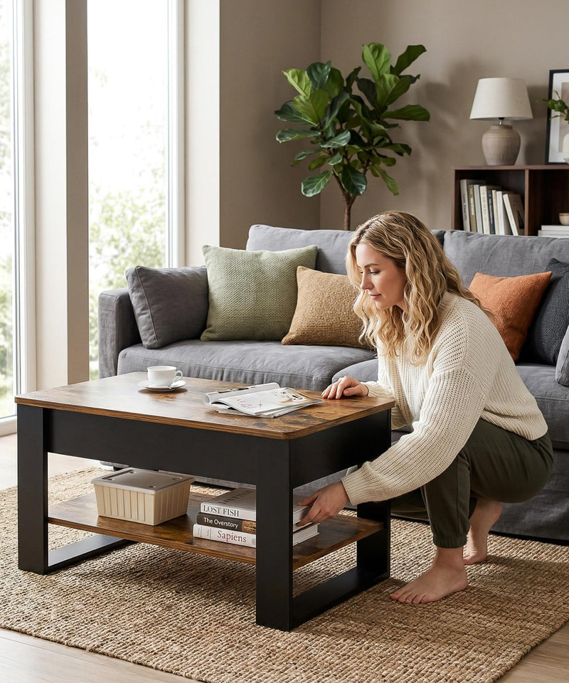 Yorbay Couchtisch mit Lift - Top, Stauraum & Ablage - YW005-D072 - 6 - yorbiy.com