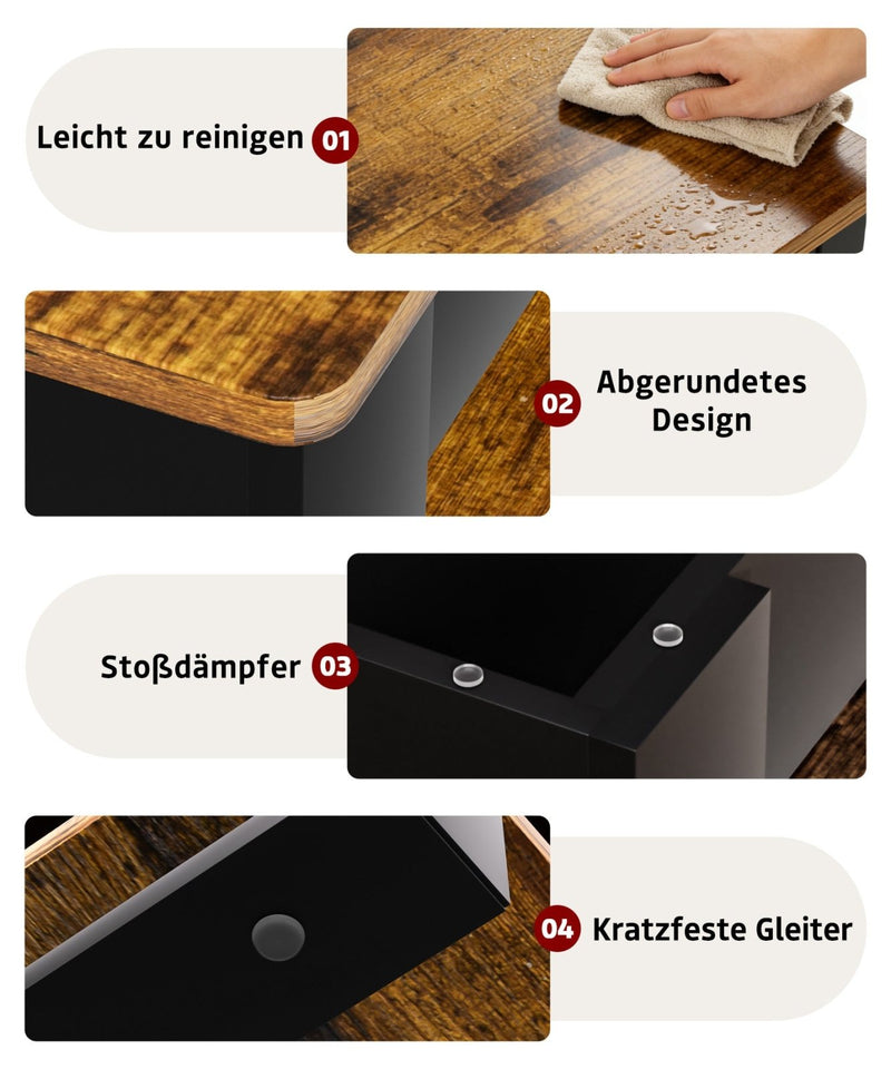 Yorbay Couchtisch mit Lift - Top, Stauraum & Ablage - YW005-D072 - 8 - yorbiy.com