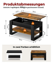 Yorbay Couchtisch mit Lift - Top, Stauraum & Ablage - YW005-D072 - 3 - yorbiy.com