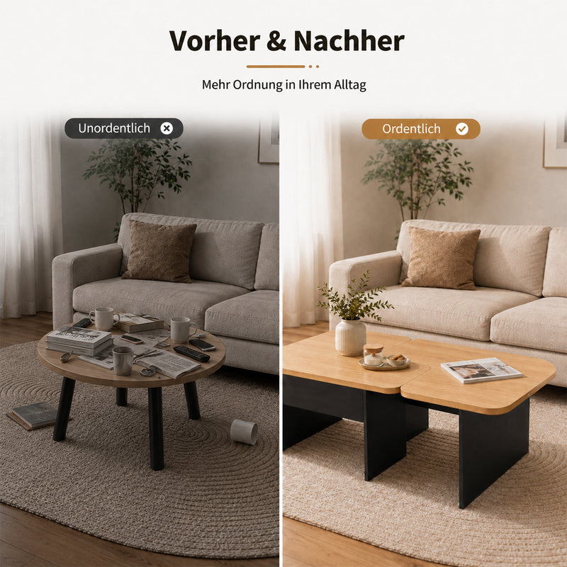 Yorbay LED Couchtisch 2er-Set modular mit 2 Schubladen - YW024-D094 - 7 - yorbiy.com
