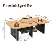 Yorbay LED Couchtisch 2er-Set modular mit 2 Schubladen - YW024-D094 - 3 - yorbiy.com