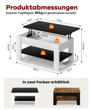 Yorbay Couchtisch mit Lift - Top, Stauraum & Ablage - YW005-D072 - 12 - yorbiy.com