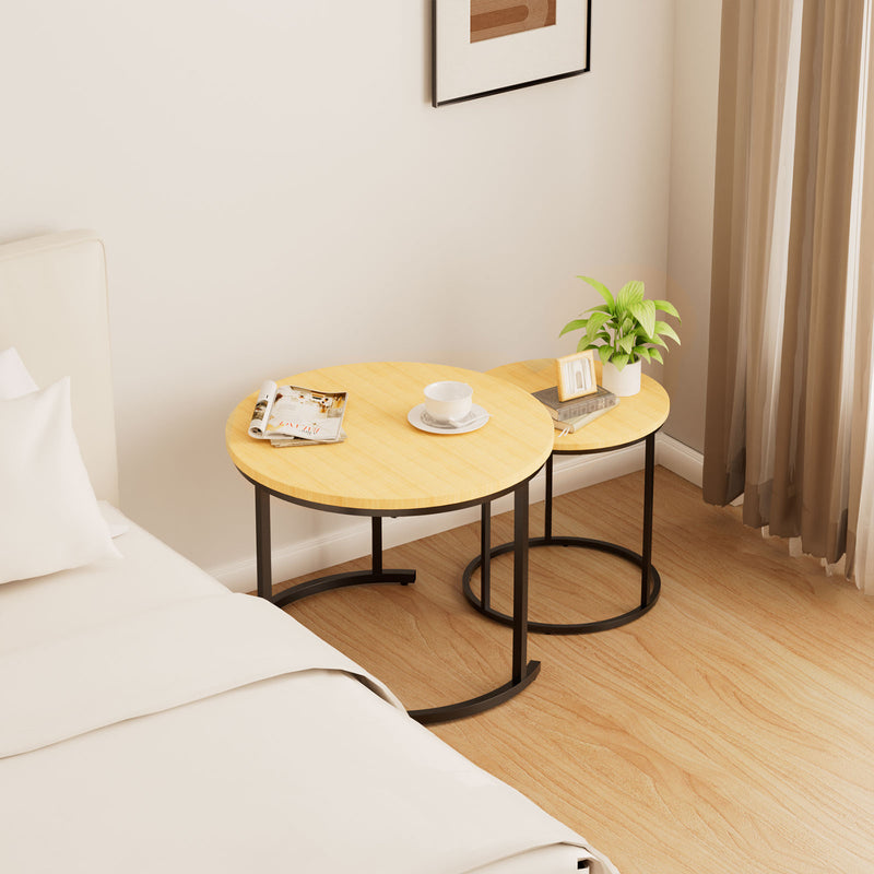Yorbay 2er - Set Couchtische Rund im Industrie - Design - YB105 - T074 - 8 - yorbiy.com