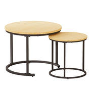Yorbay 2er - Set Couchtische Rund im Industrie - Design - YB105 - T074 - 1 - yorbiy.com