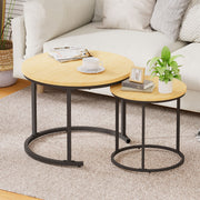 Yorbay 2er - Set Couchtische Rund im Industrie - Design - YB105 - T074 - 2 - yorbiy.com