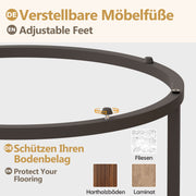 Yorbay 2er - Set Couchtische Rund im Industrie - Design - YB105 - T074 - 5 - yorbiy.com