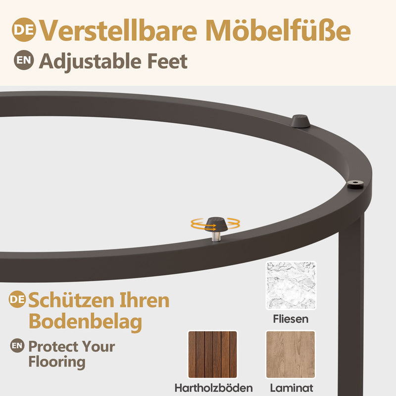 Yorbay 2er - Set Couchtische Rund im Industrie - Design - YB105 - T074 - 5 - yorbiy.com