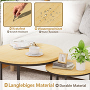 Yorbay 2er - Set Couchtische Rund im Industrie - Design - YB105 - T074 - 6 - yorbiy.com