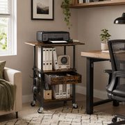 Yorbay Druckerständer mit Rollen höhenverstellbar 56–78 cm - YS035-T121 - 2 - yorbiy.com