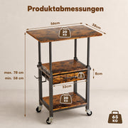 Yorbay Druckerständer mit Rollen höhenverstellbar 56–78 cm - YS035-T121 - 5 - yorbiy.com