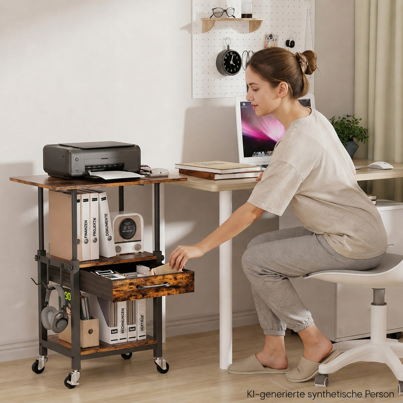 Yorbay Druckerständer mit Rollen höhenverstellbar 56–78 cm - YS035-T121 - 3 - yorbiy.com