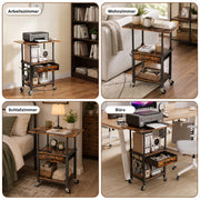 Yorbay Druckerständer mit Rollen höhenverstellbar 56–78 cm - YS035-T121 - 4 - yorbiy.com