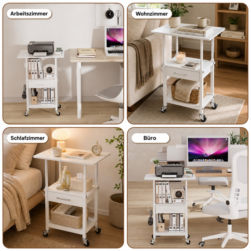 Yorbay Druckerständer mit Rollen höhenverstellbar 56–78 cm - YS035-T121 - 12 - yorbiy.com