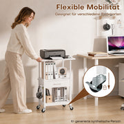 Yorbay Druckerständer mit Rollen höhenverstellbar 56–78 cm - YS035-T121 - 11 - yorbiy.com