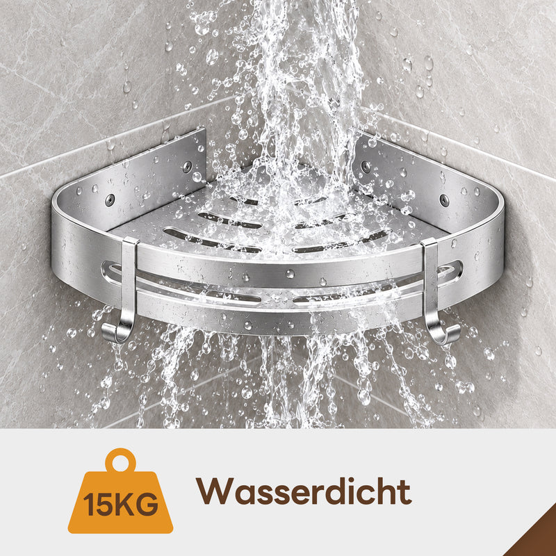 Yorbay 2 Stücke Duschregal aus Aluminium, ohne Bohren zu montieren