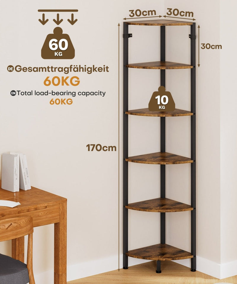 Yorbay Eckregal mit 6 Ebenen im Industrie - Design - YB121-T087 - 3 - yorbiy.com