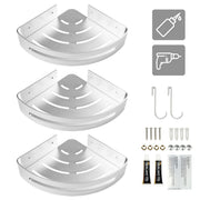 Yorbay 3 Stücke Duschregal aus Aluminium, ohne Bohren zu montieren - F06 - 1 - yorbiy.com
