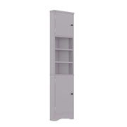 Dreieckiger Badezimmerschrank mit verstellbaren Ablageböden, 37 x 24,5 x 170 cm - YB - N877P296997E - 9 - yorbiy.com