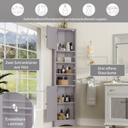 Dreieckiger Badezimmerschrank mit verstellbaren Ablageböden, 37 x 24,5 x 170 cm - YB - N877P296997E - 13 - yorbiy.com