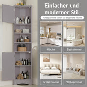 Dreieckiger Badezimmerschrank mit verstellbaren Ablageböden, 37 x 24,5 x 170 cm - YB - N877P296997E - 15 - yorbiy.com