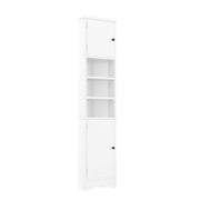 Dreieckiger Badezimmerschrank mit verstellbaren Ablageböden, 37 x 24,5 x 170 cm - YB - N877P296997K - 1 - yorbiy.com