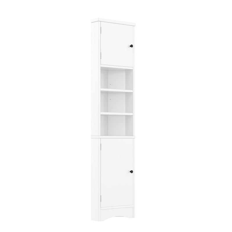 Dreieckiger Badezimmerschrank mit verstellbaren Ablageböden, 37 x 24,5 x 170 cm - YB - N877P296997K - 1 - yorbiy.com