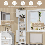 Dreieckiger Badezimmerschrank mit verstellbaren Ablageböden, 37 x 24,5 x 170 cm - YB - N877P296997K - 5 - yorbiy.com
