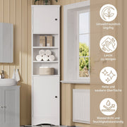 Dreieckiger Badezimmerschrank mit verstellbaren Ablageböden, 37 x 24,5 x 170 cm - YB - N877P296997K - 6 - yorbiy.com