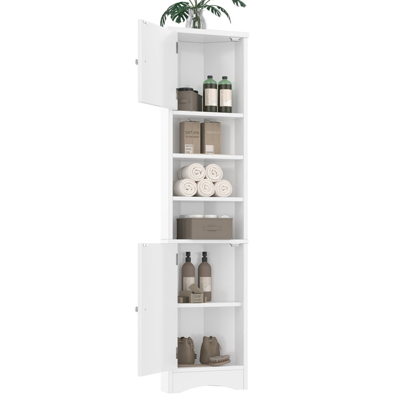 Dreieckiger Badezimmerschrank mit verstellbaren Ablageböden, 37 x 24,5 x 170 cm - YB - N877P296997E - 17 - yorbiy.com