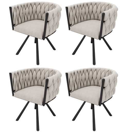 Leinen - Esszimmerstuhl, 360 - Grad drehbar, 2er Set / 4er Set / 6er Set - YB - N634P198449E - 4 - 8 - yorbiy.com
