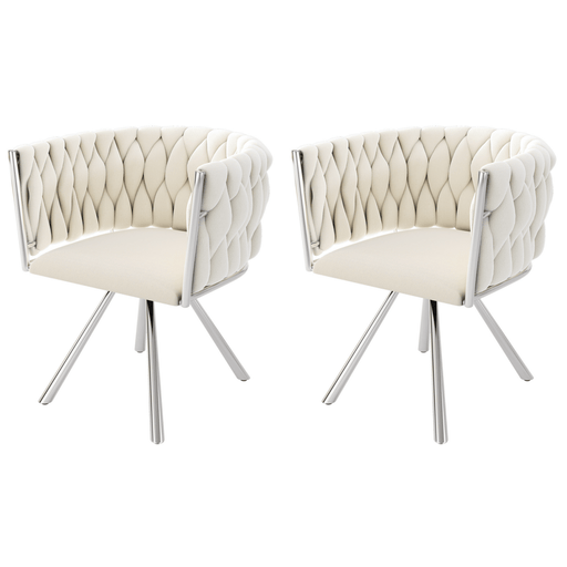 Samt - Esszimmerstuhl, 360 - Grad drehbar, 2er Set / 4er Set / 6er Set - YB - N634P205010B - 1 - yorbiy.com