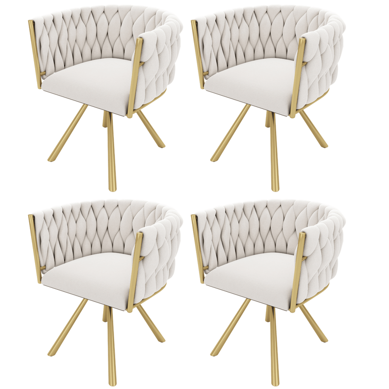 Samt - Esszimmerstuhl, 360 - Grad drehbar, 2er Set / 4er Set / 6er Set - YB - N634P215344B - 4 - 28 - yorbiy.com
