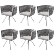 Esszimmerstuhl 360 - Grad drehbar, 2er / 4er / 6er Set - YB - N634P205010G - 6 - 12 - yorbiy.com