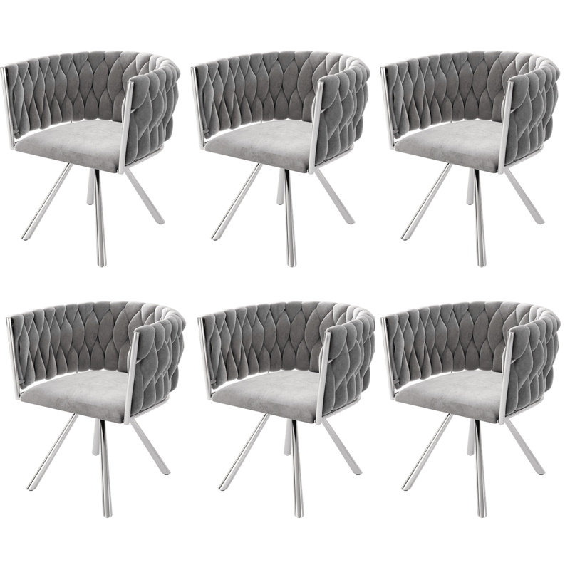 Esszimmerstuhl 360 - Grad drehbar, 2er / 4er / 6er Set - YB - N634P205010G - 6 - 12 - yorbiy.com