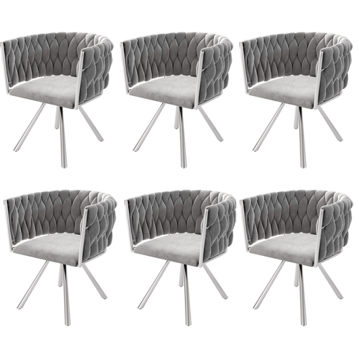 Esszimmerstuhl 360 - Grad drehbar, 2er / 4er / 6er Set - YB - N634P205010G - 6 - 12 - yorbiy.com