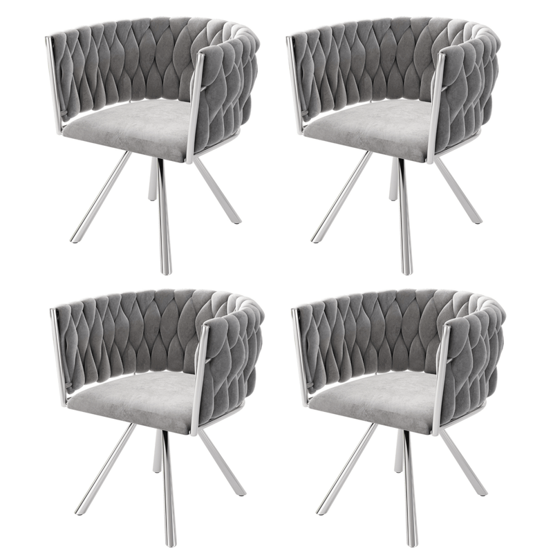 Esszimmerstuhl 360 - Grad drehbar, 2er / 4er / 6er Set - YB - N634P205010G - 4 - 14 - yorbiy.com