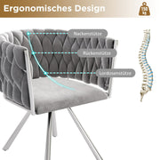 Esszimmerstuhl 360 - Grad drehbar, 2er / 4er / 6er Set - YB - N634P205010G - 4 - 17 - yorbiy.com