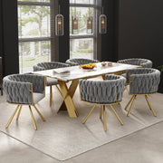 Esszimmerstuhl 360 - Grad drehbar, 2er / 4er / 6er Set - YB - N634P215344G - 34 - yorbiy.com