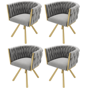 Esszimmerstuhl 360 - Grad drehbar, 2er / 4er / 6er Set - YB - N634P215344G - 4 - 37 - yorbiy.com
