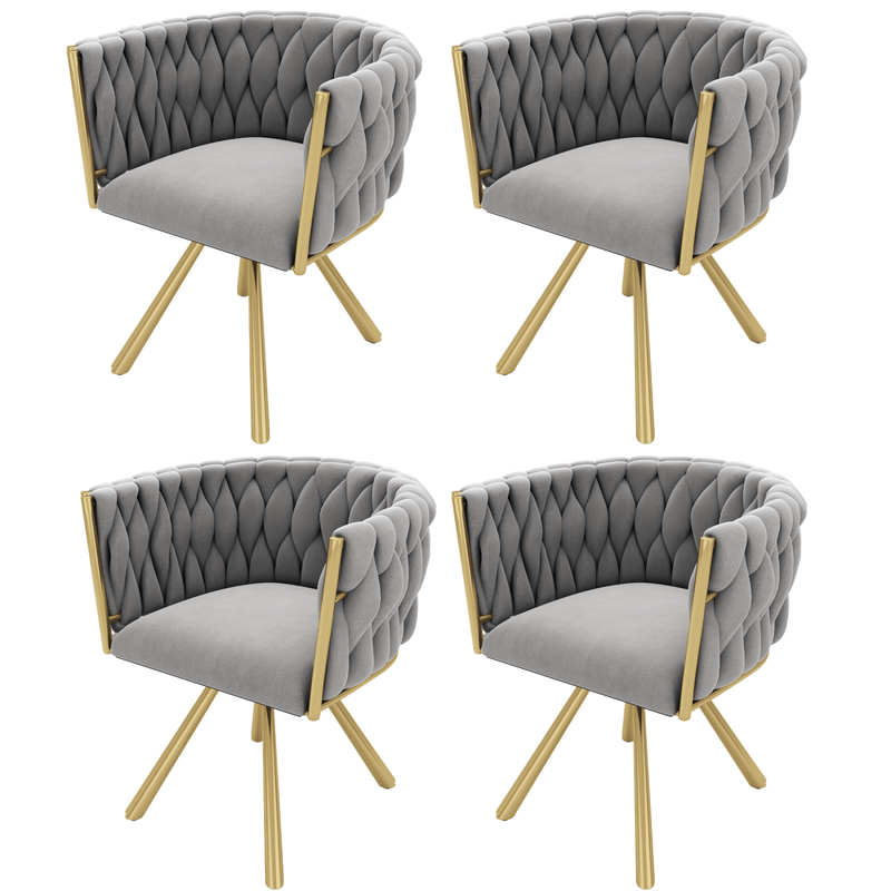 Esszimmerstuhl 360 - Grad drehbar, 2er / 4er / 6er Set - YB - N634P215344G - 4 - 37 - yorbiy.com