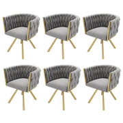 Esszimmerstuhl 360 - Grad drehbar, 2er / 4er / 6er Set - YB - N634P215344G - 6 - 38 - yorbiy.com