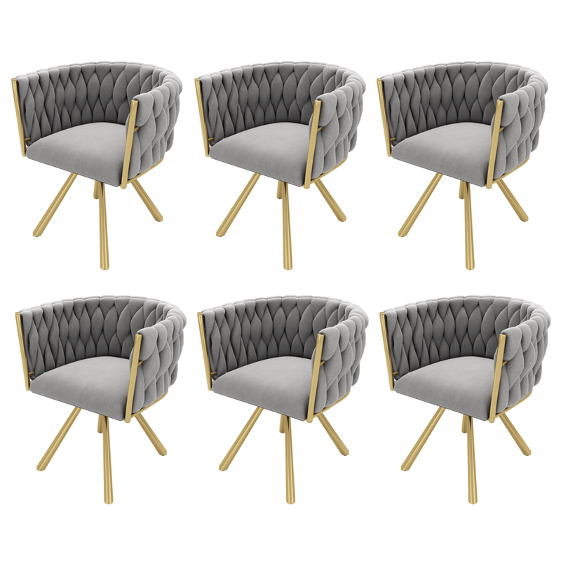Esszimmerstuhl 360 - Grad drehbar, 2er / 4er / 6er Set - YB - N634P215344G - 6 - 38 - yorbiy.com