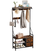 Yorbay Garderobe mit Sitzbank, 17 Haken, Schuhregal & 2 Schubladen - YS029-T111 - 3 - yorbiy.com