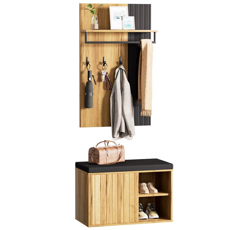 Yorbay Garderoben Set mit Sitzbank für den Flur - YW025-D095 - 10 - yorbiy.com