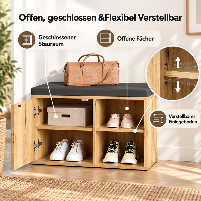 Yorbay Garderoben Set mit Sitzbank für den Flur - YW025-D095 - 6 - yorbiy.com