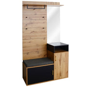 Garderoben - Set mit Spiegel, Schuhbank und Kleiderstange - YB - WF304067068SAA - 1 - yorbiy.com