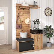 Garderoben - Set mit Spiegel, Schuhbank und Kleiderstange - YB - WF304067068SAA - 6 - yorbiy.com