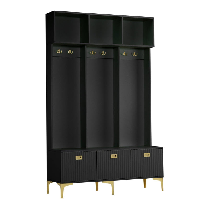 Garderoben - Set mit Bank, Haken & Stauraum - YB - N657P23810910S - 1 - yorbiy.com